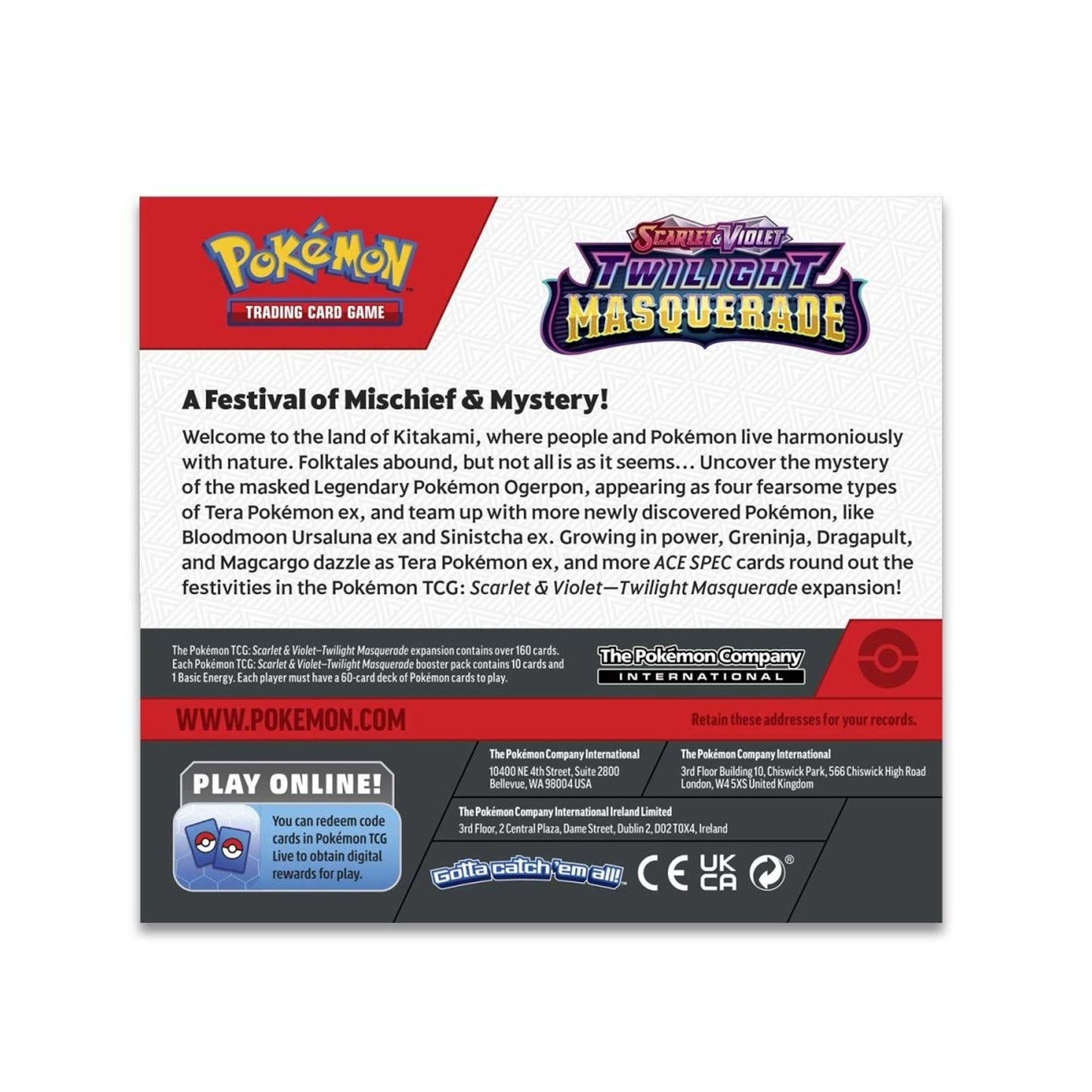 Pokemon TCG Scarlet & Violet - Twilight Masquerade Booster Box