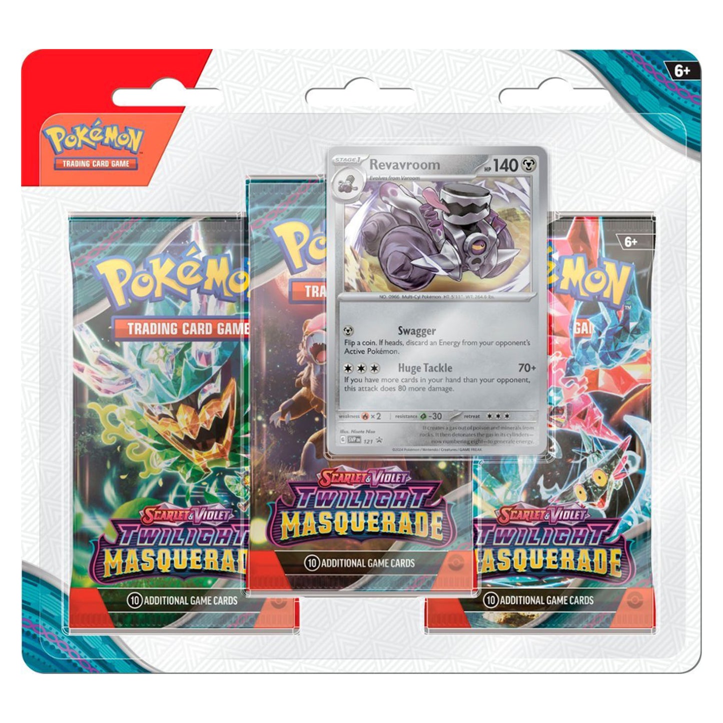 Pokemon TCG Scarlet & Violet Twilight Masquerade - 3 Pack Blister - Revavroom