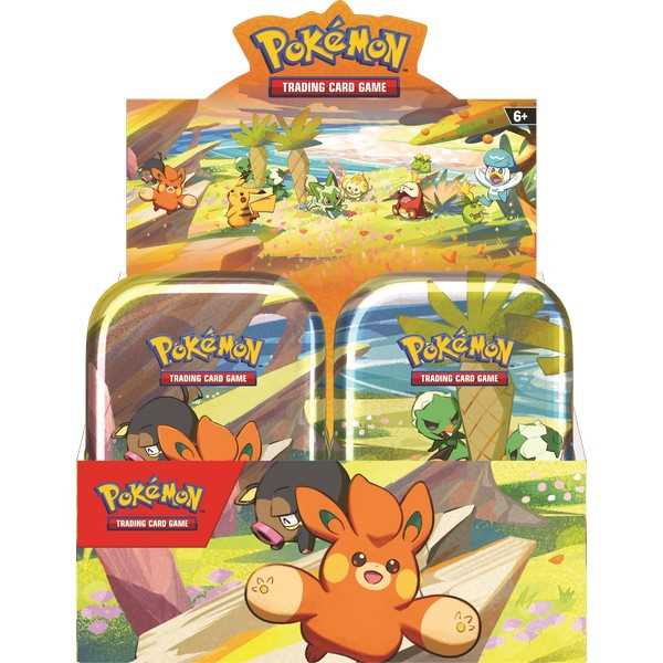 Pokemon TCG Paldea Friends Mini Tins Display Case of 10