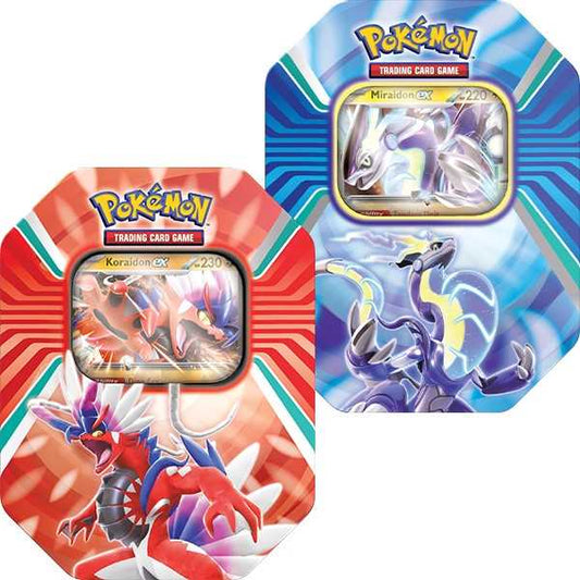 Pokemon TCG Scarlet & Violet Paldea Legends Tins Koraidon /Miraidon