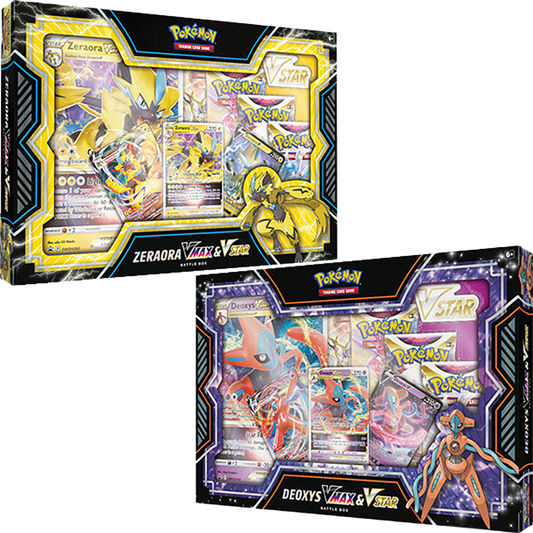 Pokemon TCG Deoxys and Zeraora VMAX & VSTAR Battle Box