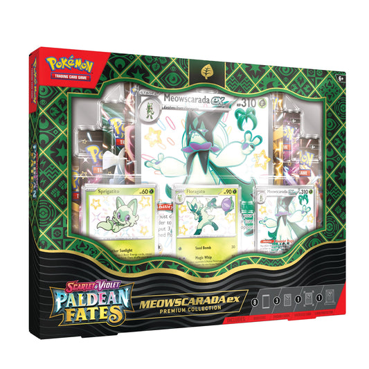 Pokemon TCG Scarlet & Violet Paldean Fates Premium Collection - Shiny Meowscarada Ex