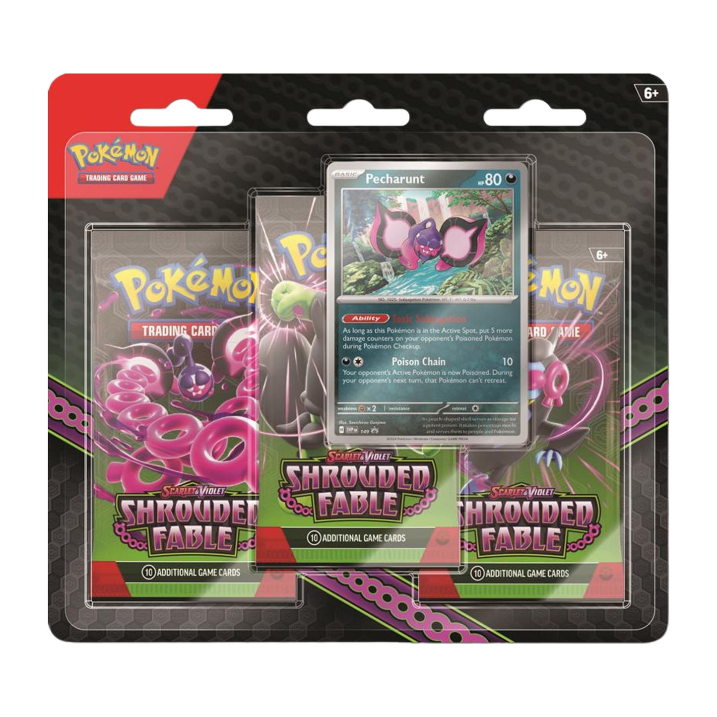Pokemon TCG Scarlet & Violet Shrouded Fable 3-Pack Blister Pecharunt