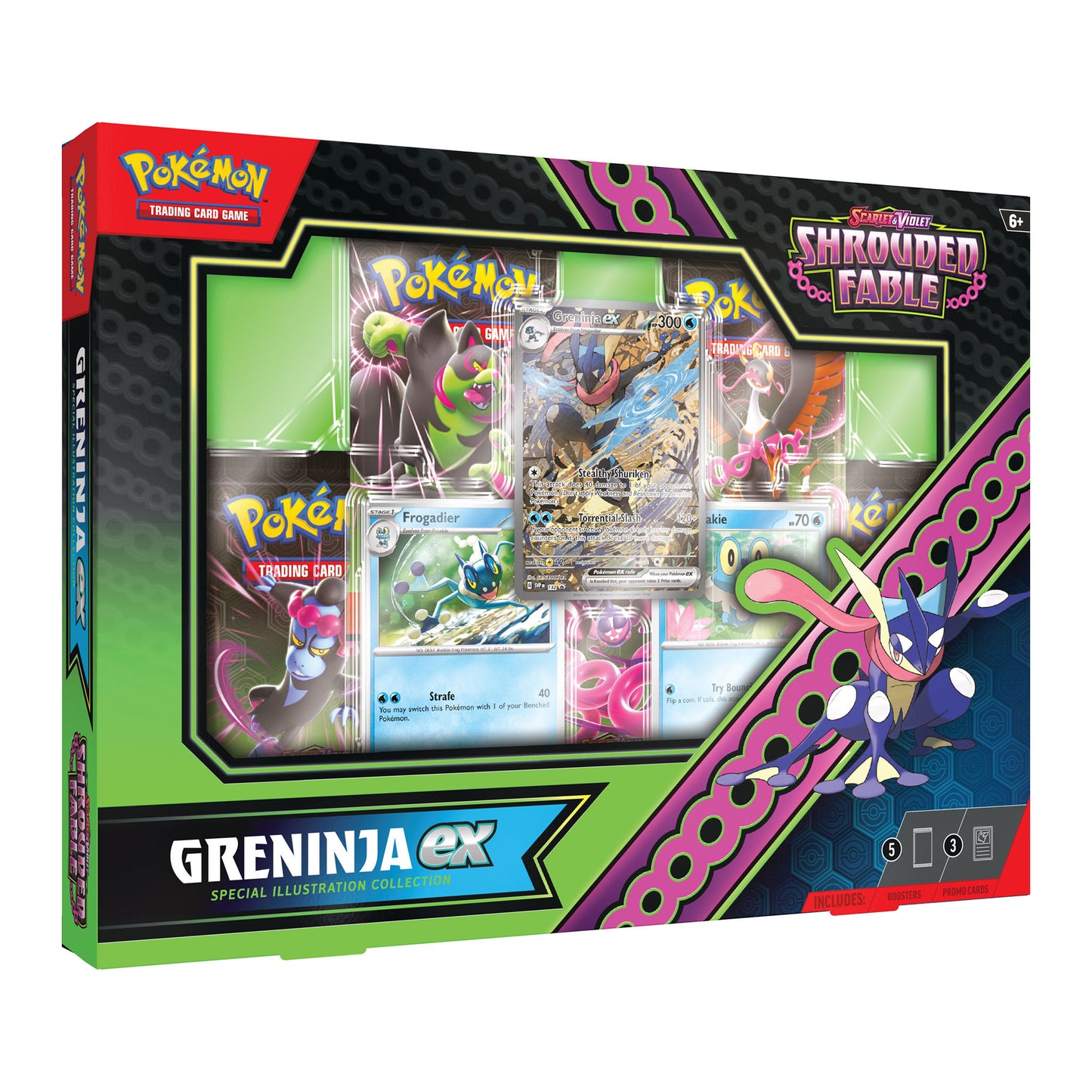 Pokemon TCG Scarlet & Violet Shrouded Fable Greninja EX Special Illustration Collection Box