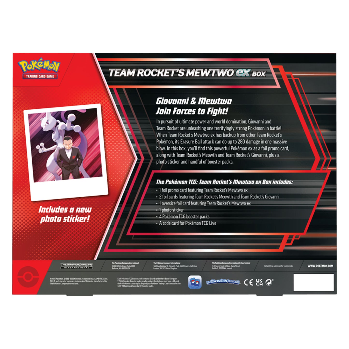 Pokemon TCG Team Rocket’s Mewtwo EX Box