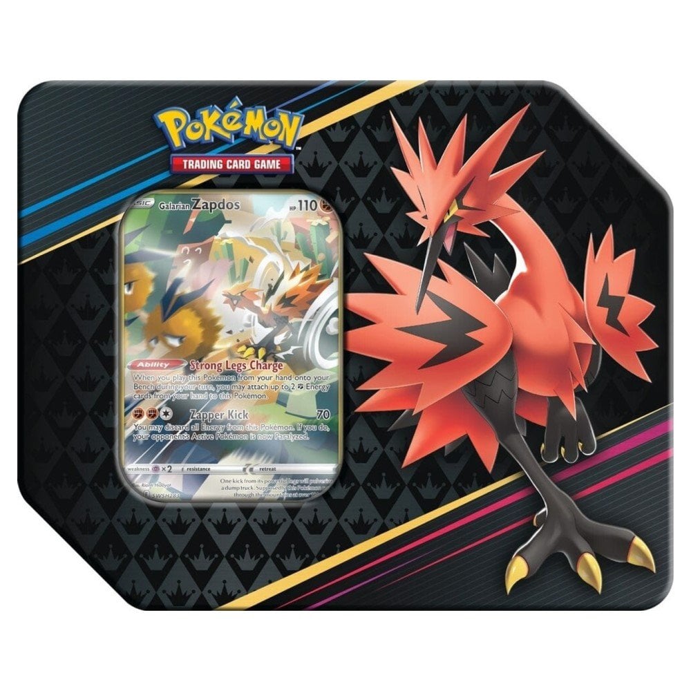 Pokemon TCG Crown Zenith 7" Large Gift Tin Moltres/Articuno/Zapdos