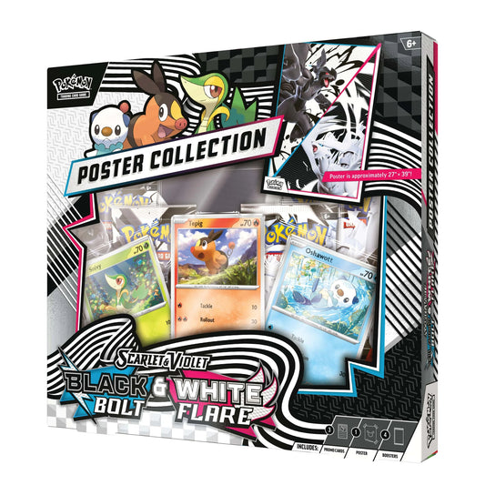 Pokemon TCG Scarlet & Violet Black Bolt & White Flare Unova Poster Collection