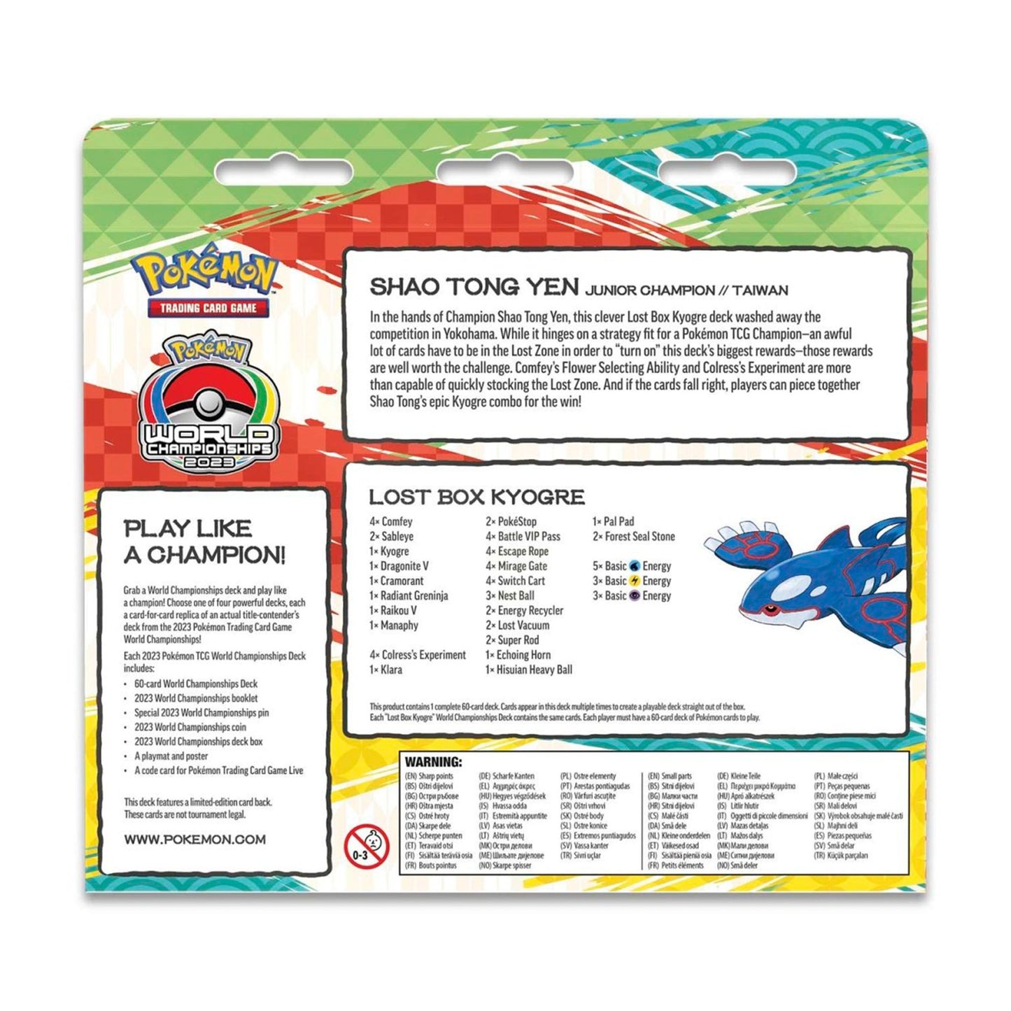 Pokemon TCG World Championships 2023 Shao Tong Yen - Lost Box Kyogre Deck