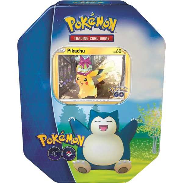 Pokemon TCG GO Tin: Pikachu, Snorlax or Blissey