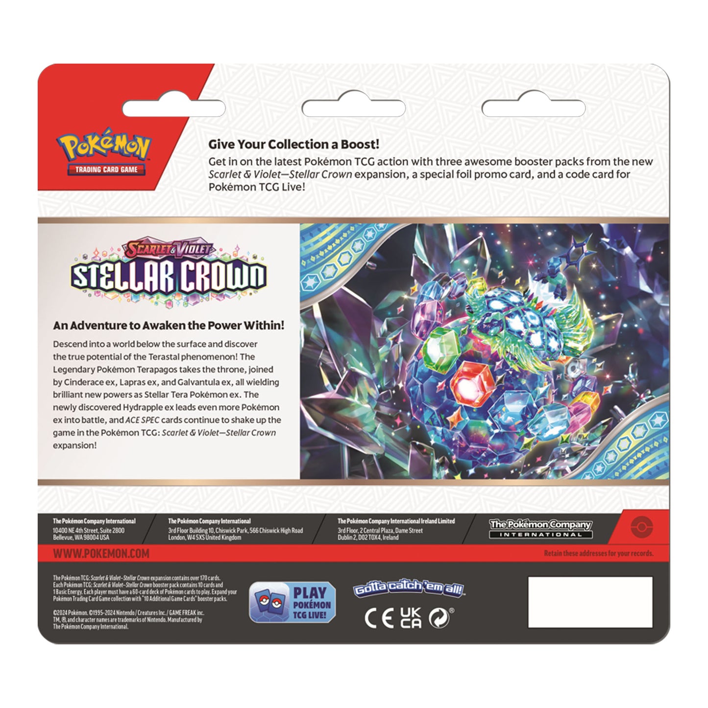 Pokemon TCG Scarlet & Violet Stellar Crown - 3 Pack Blister Latias