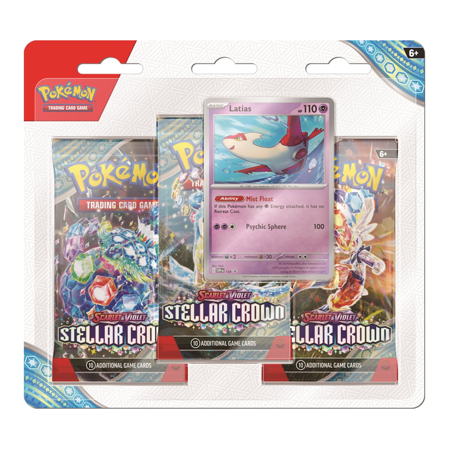 Pokemon TCG Scarlet & Violet Stellar Crown - 3 Pack Blister Latias