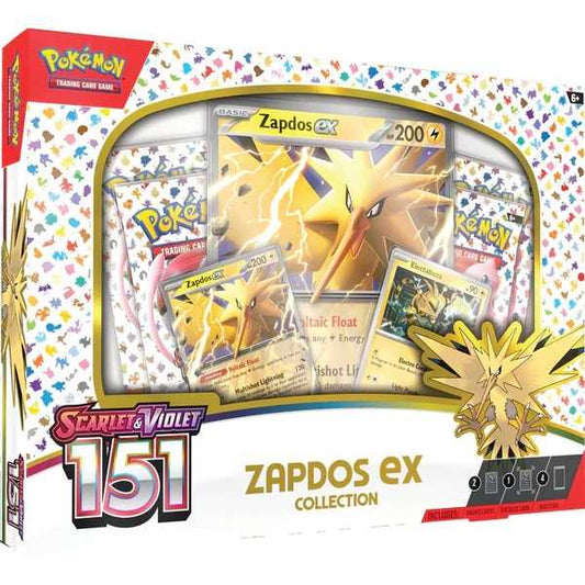 Pokemon TCG 151 Scarlet & Violet Zapdos Ex Collection Box