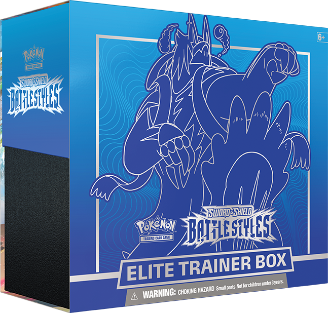 Pokemon TCG Sword and Shield Battle Styles Elite Trainer Box Blue