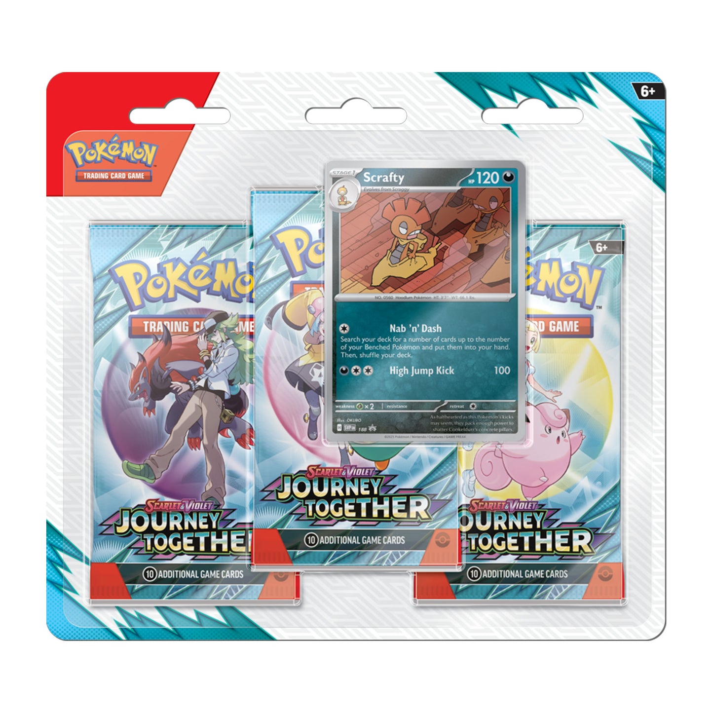 Pokemon TCG Scarlet & Violet Journey Together - 3 Pack Blister - Scrafty