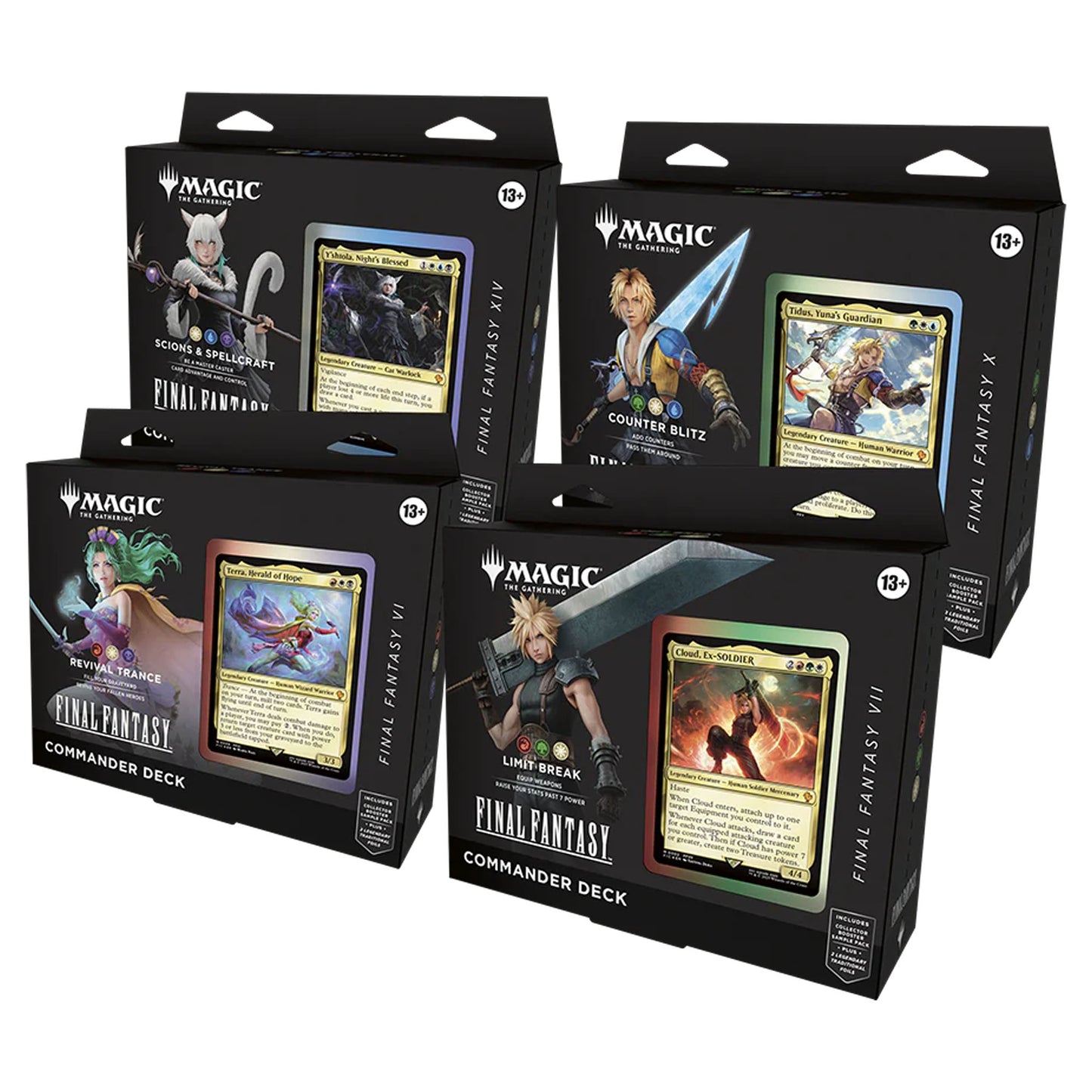 Magic The Gathering: Final Fantasy - Commander Deck Set of Four
