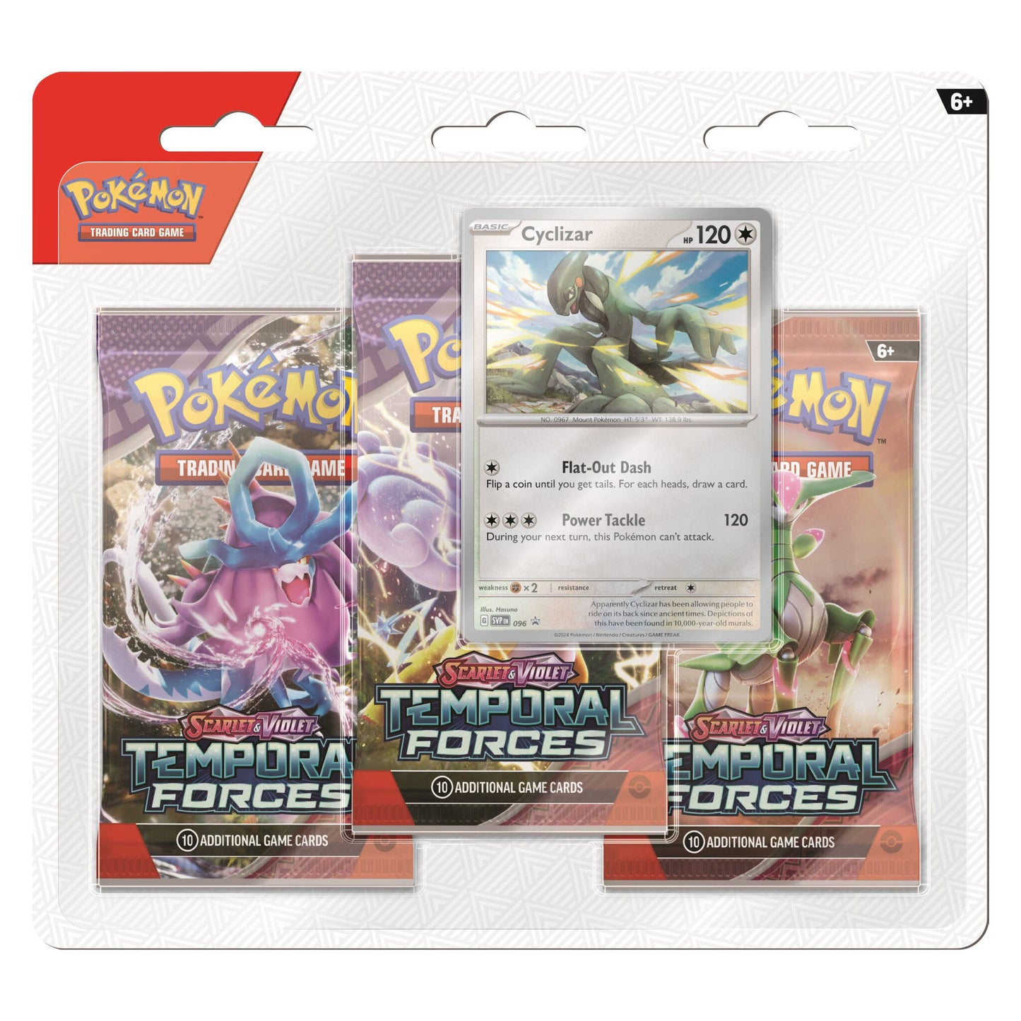 Pokemon TCG Scarlet & Violet Temporal Forces - 3 Pack Blister Cyclizar