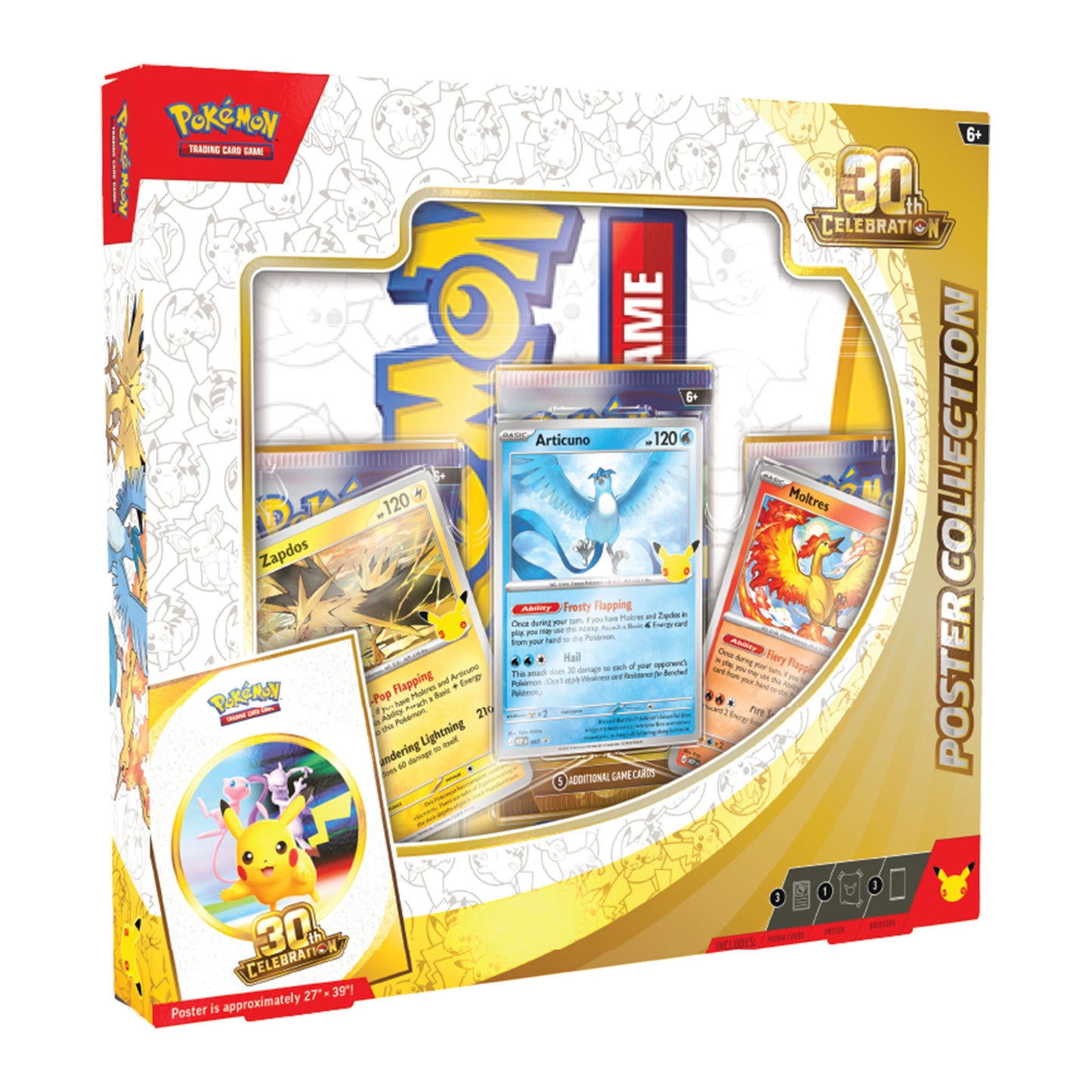 Pokemon TCG: 30th Celebration Poster Collection & Toploader Bundle