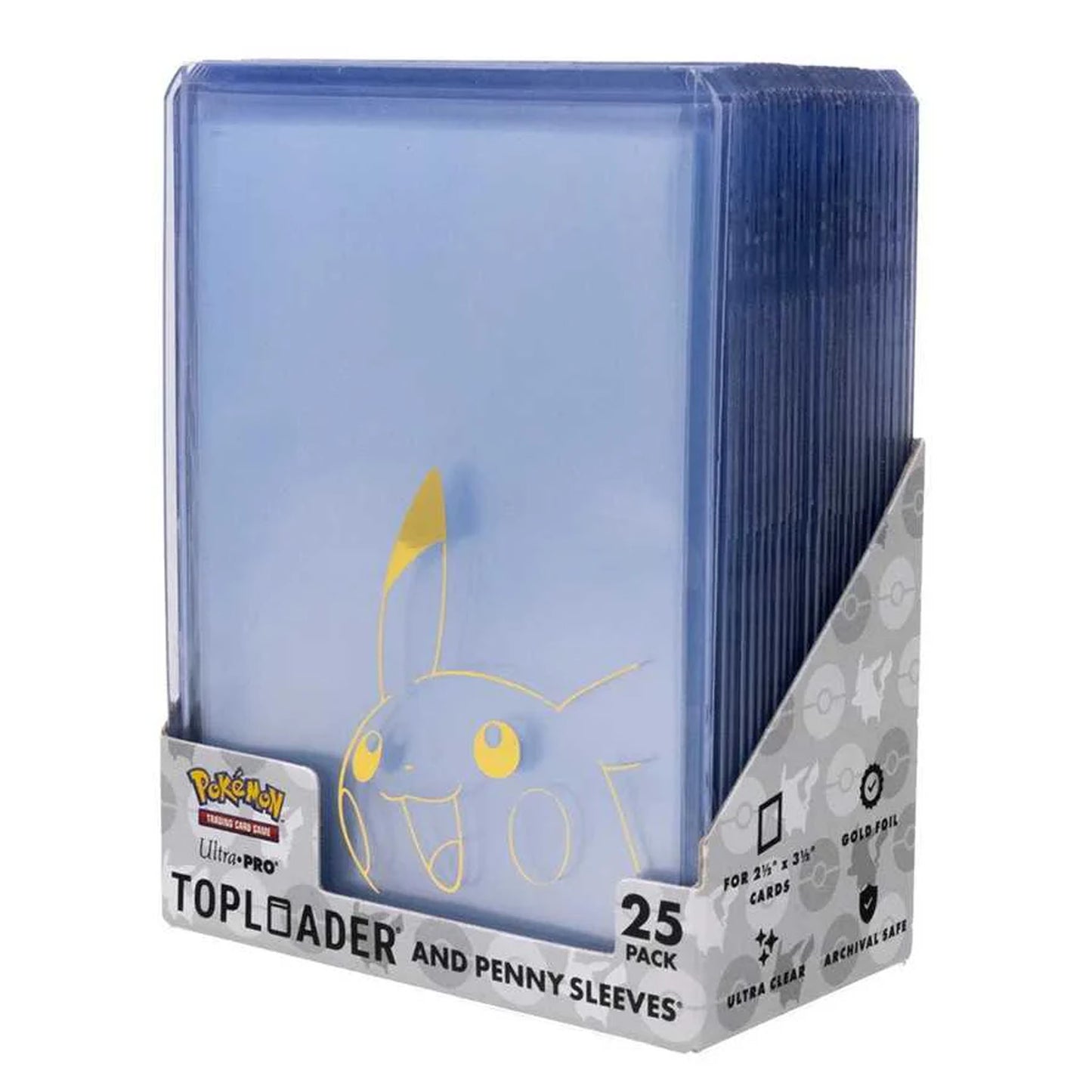 Ultra Pro Pokemon Pikachu Toploader & Penny Sleeves Combo Pack (25 Pack)