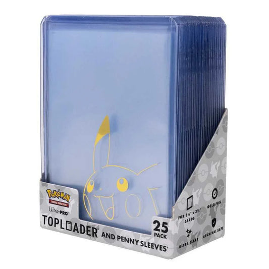 Ultra Pro Pokemon Pikachu Toploader & Penny Sleeves Combo Pack (25 Pack)