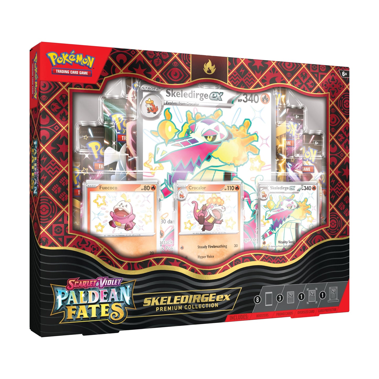 Pokemon TCG Scarlet & Violet Paldean Fates Premium Collection - Shiny Skeledirge Ex